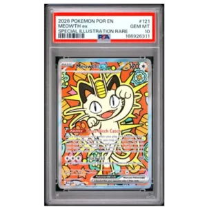 Meowth ex #121 – Perfect Order – PSA 10